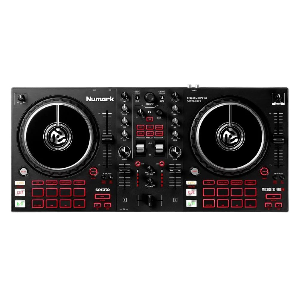 Numark Mixtrack Pro FX DJ Controller For Serato DJ With Effects Paddles- Black - Image 3