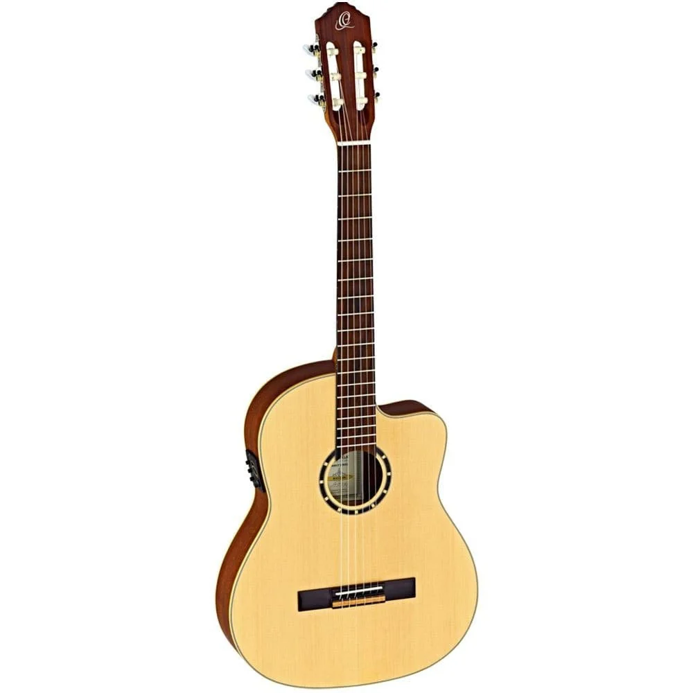 Ortega RCE125SN Thinline 6 String Electro Classical Guitar - Natural