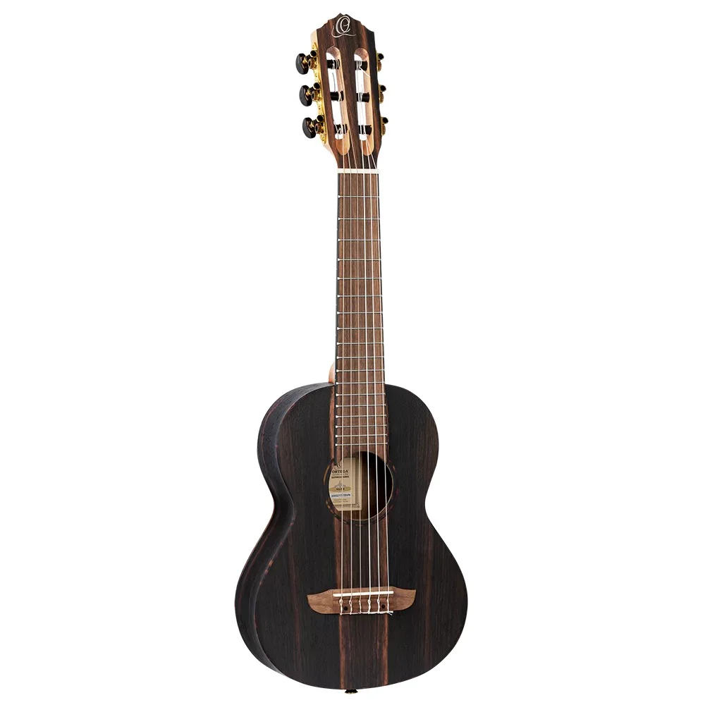 Ortega RGL5EB Mini Travel Series Ebony Electro Acoustic Guitarlele - Natural