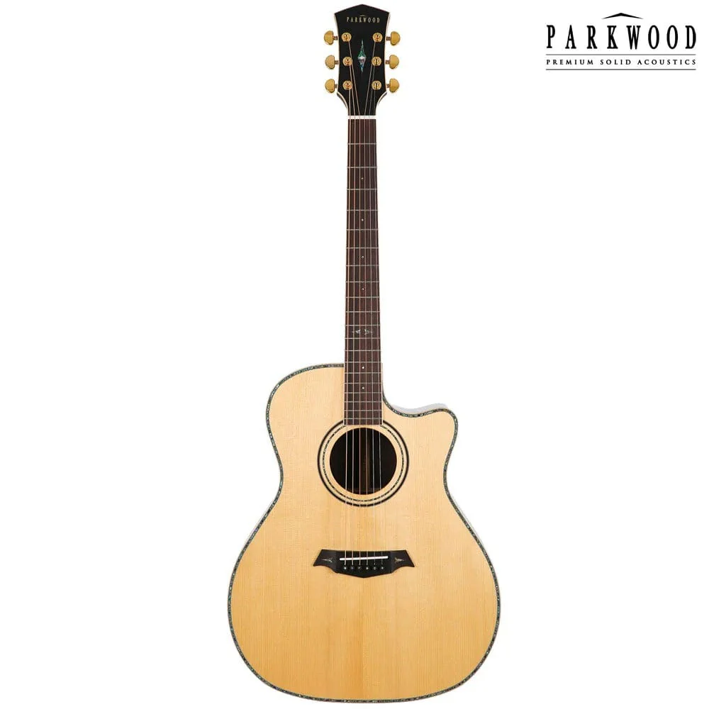 Parkwood GA880 GA Series Grand Auditorium Electro Acoustic Guitar with Case - Image 2