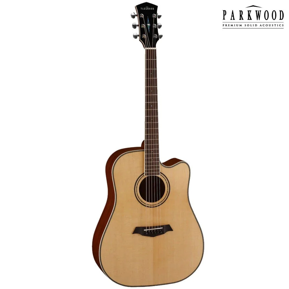 Parkwood P660 Dreadnought Cutaway Acoustic Guitar with Case - Image 2