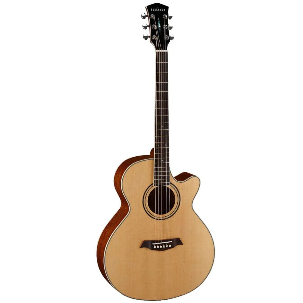 Parkwood S67 Grand Concert Cutaway Electro Acoustic Guitar with Gigbag - Image 2