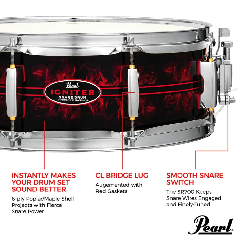 Pearl CC1450S/C 14" x 5" Igniter Snare Drum - Image 4