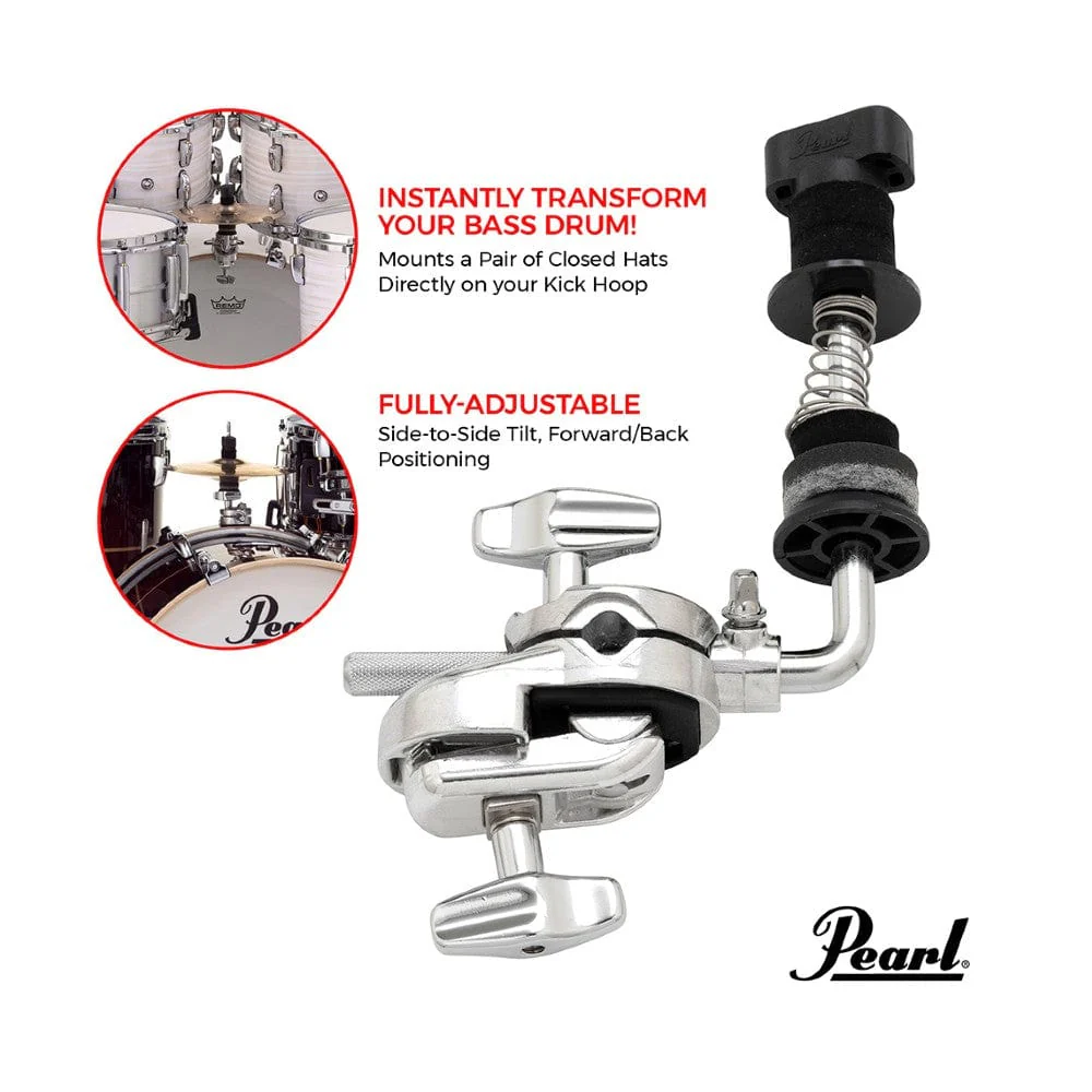 Pearl CLA-130 Mini Closed Hi-Hat Holder Bass Drum Hoop Mount - Image 4