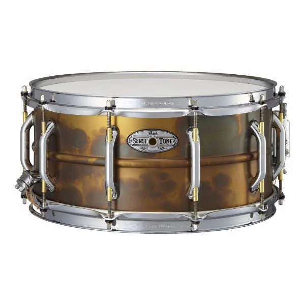 Pearl SensiTone Premium Beaded Brass Snare - 6.5inchx14inch - Patina Finish