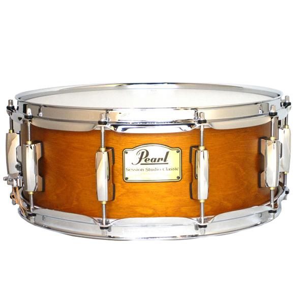 Pearl SSC1455S-C 14 x 5.5 inch Session Studio Classic Snare Drum - Matte Liquid Amber