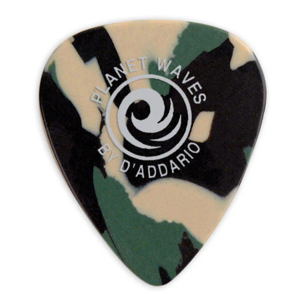 Planet Waves 1CCF4 Camouflage Celluloid Guitar Picks - Medium - 10-Pack (0.72mm)
