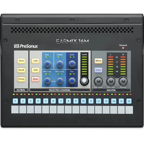 Presonus EarMix 16M 16x2 AVB-Networked Personal Monitor Digital Mixer