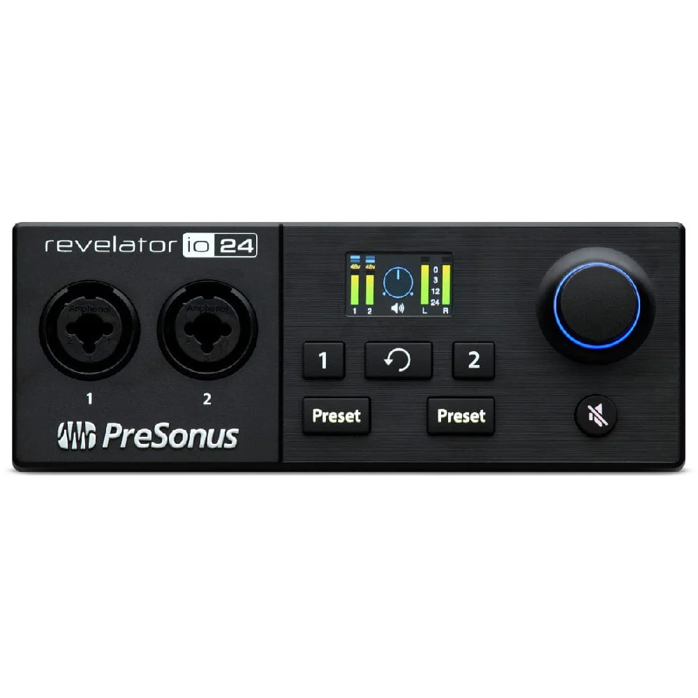 PreSonus Revelator io24 USB Audio Interface with Integrated Loopback Mixer and Effects for Streaming