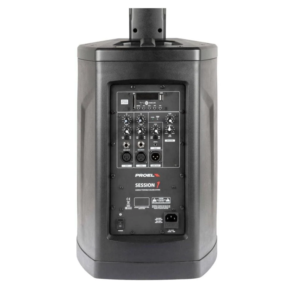 Proel Session 1 Compact Portable Column PA System with Mixer and Bluetooth - Image 3