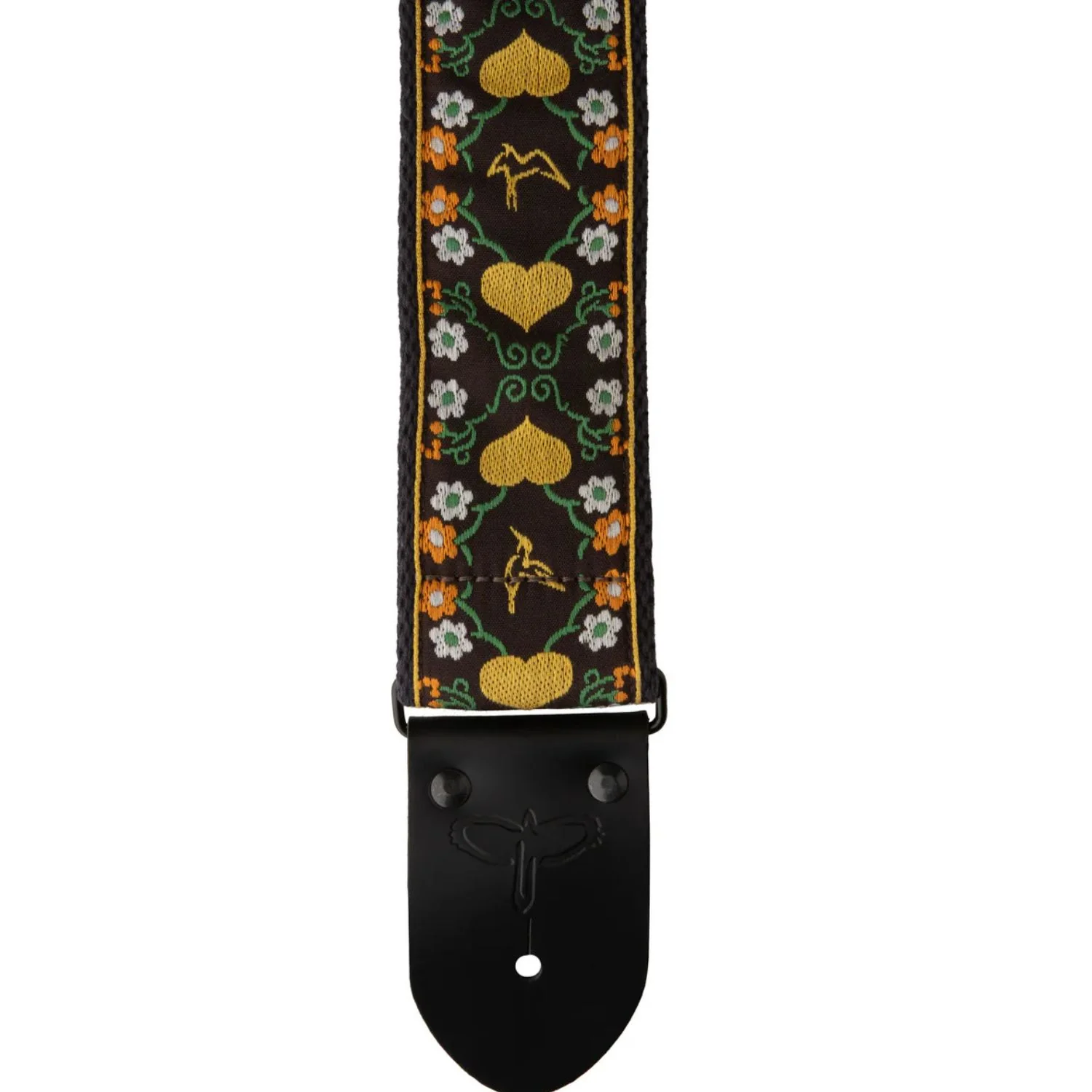 PRS Retro 2.5" Fleur Guitar Strap - Floral Yellow - Image 4