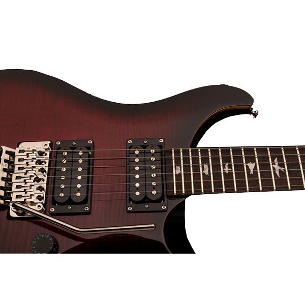 PRS SE Custom 24 Floyd 2018 Series Electric Guitar - Fire Red Burst - Image 3