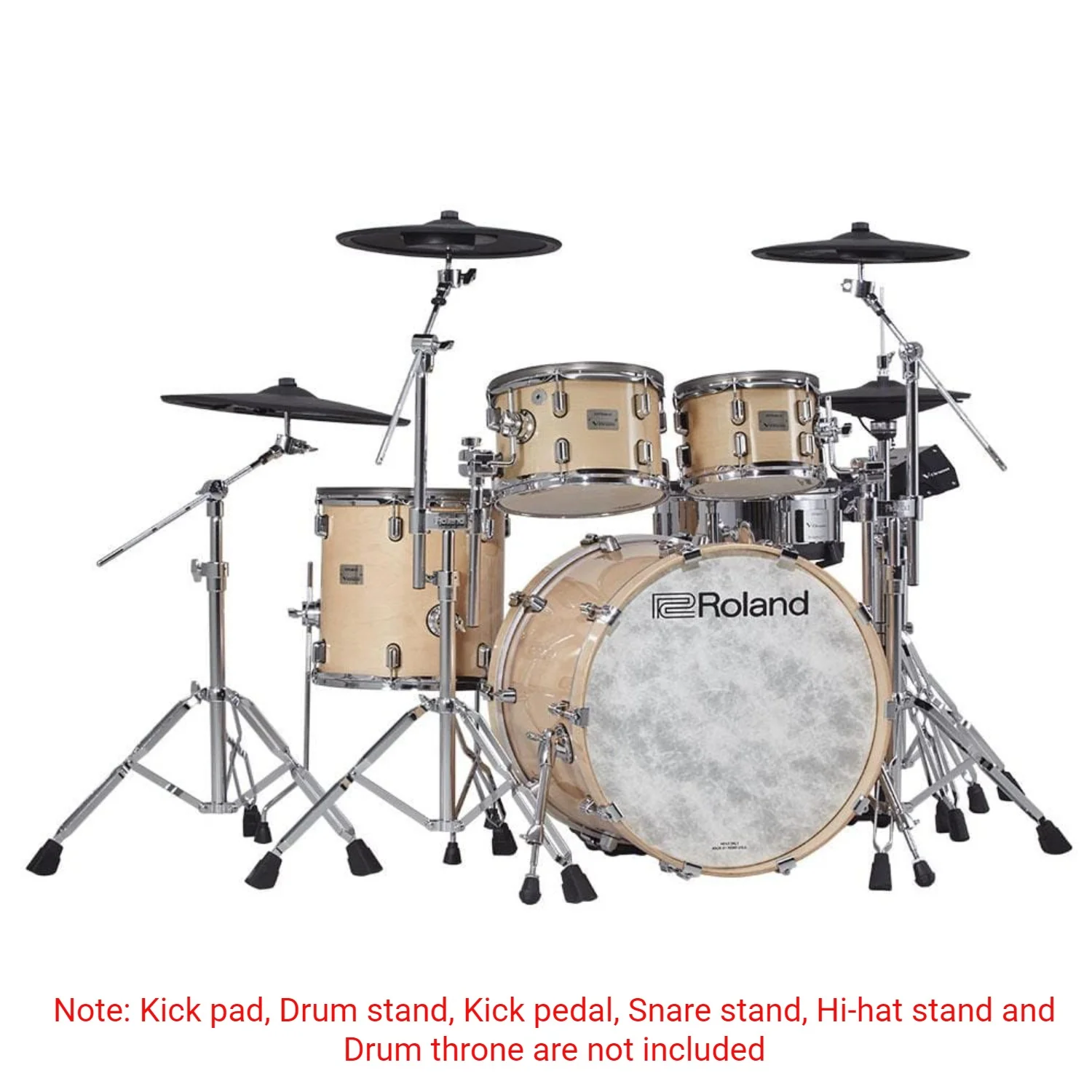 Roland VAD706 V-Drums Acoustic Design Electronic Drum Kit - Gloss Natural - Image 7