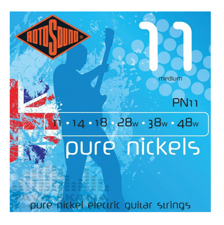 Rotosound PN11 Pure Nickel Electric Guitar Strings - 11-48