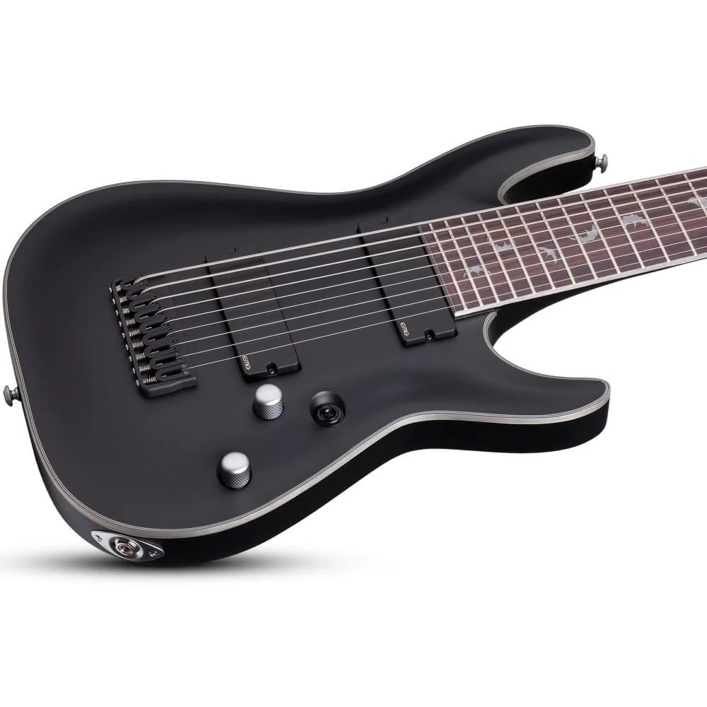 Schecter Damien Platinum-9 9-Strings Electric Guitar- Satin Black - Image 3