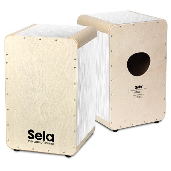 Sela SE 021 15mm Wave Birch Body Professional Snare Cajon White Pearl