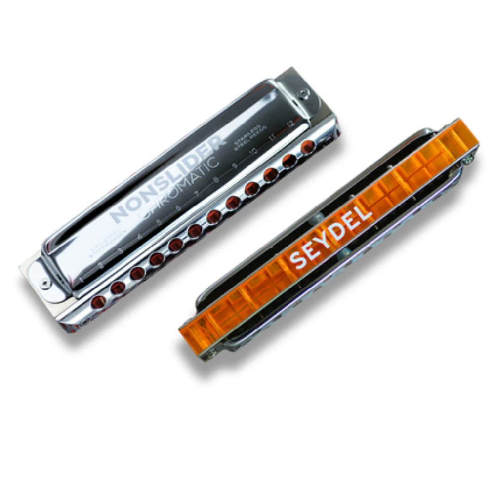 Seydel 54481C Non Slider Chromatic Deluxe Steel C Harmonica - Image 2