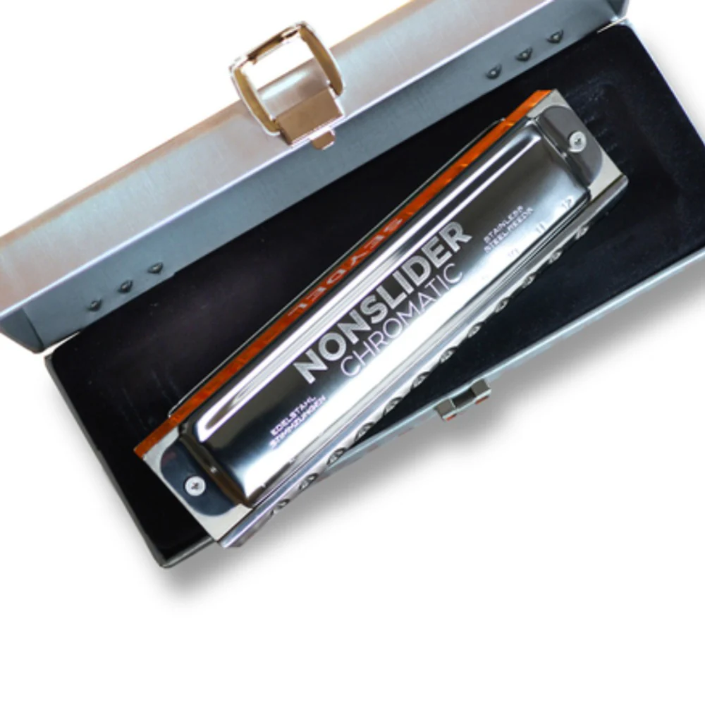 Seydel 54481C Non Slider Chromatic Deluxe Steel C Harmonica - Image 3