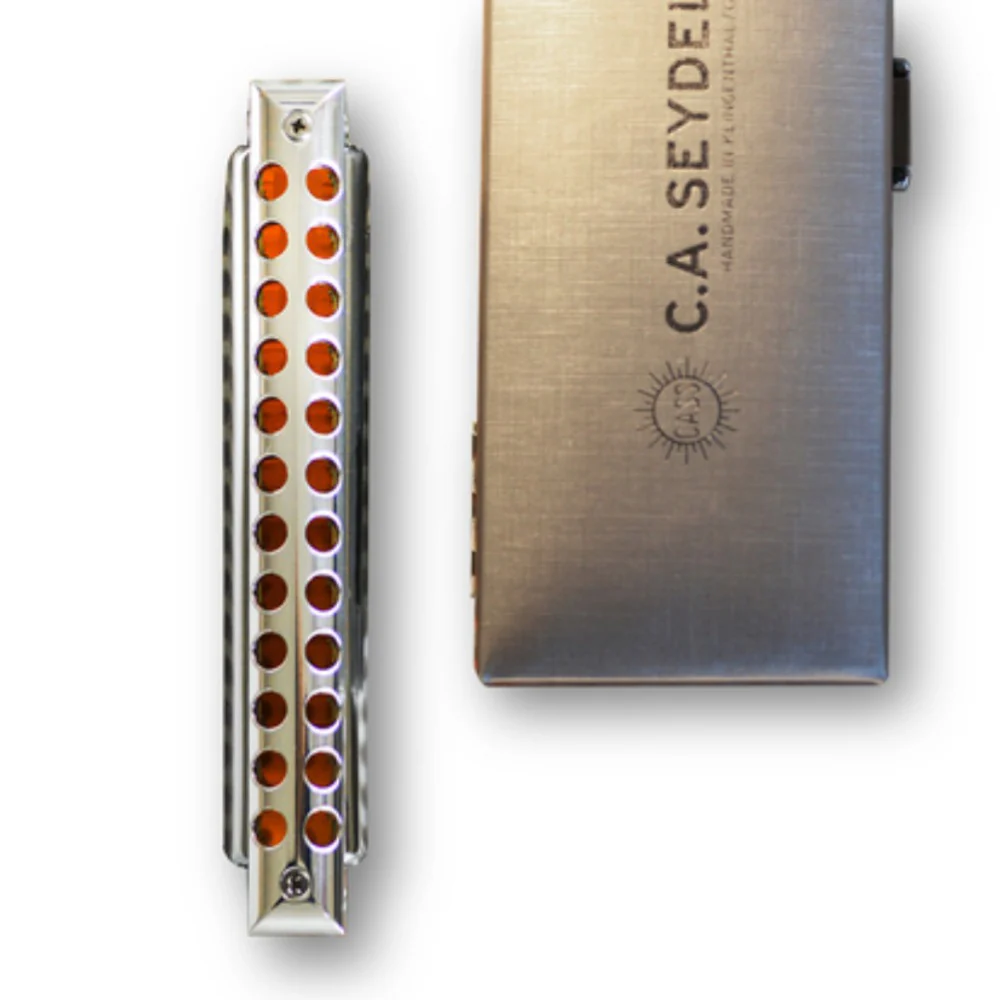 Seydel 54481C Non Slider Chromatic Deluxe Steel C Harmonica - Image 4