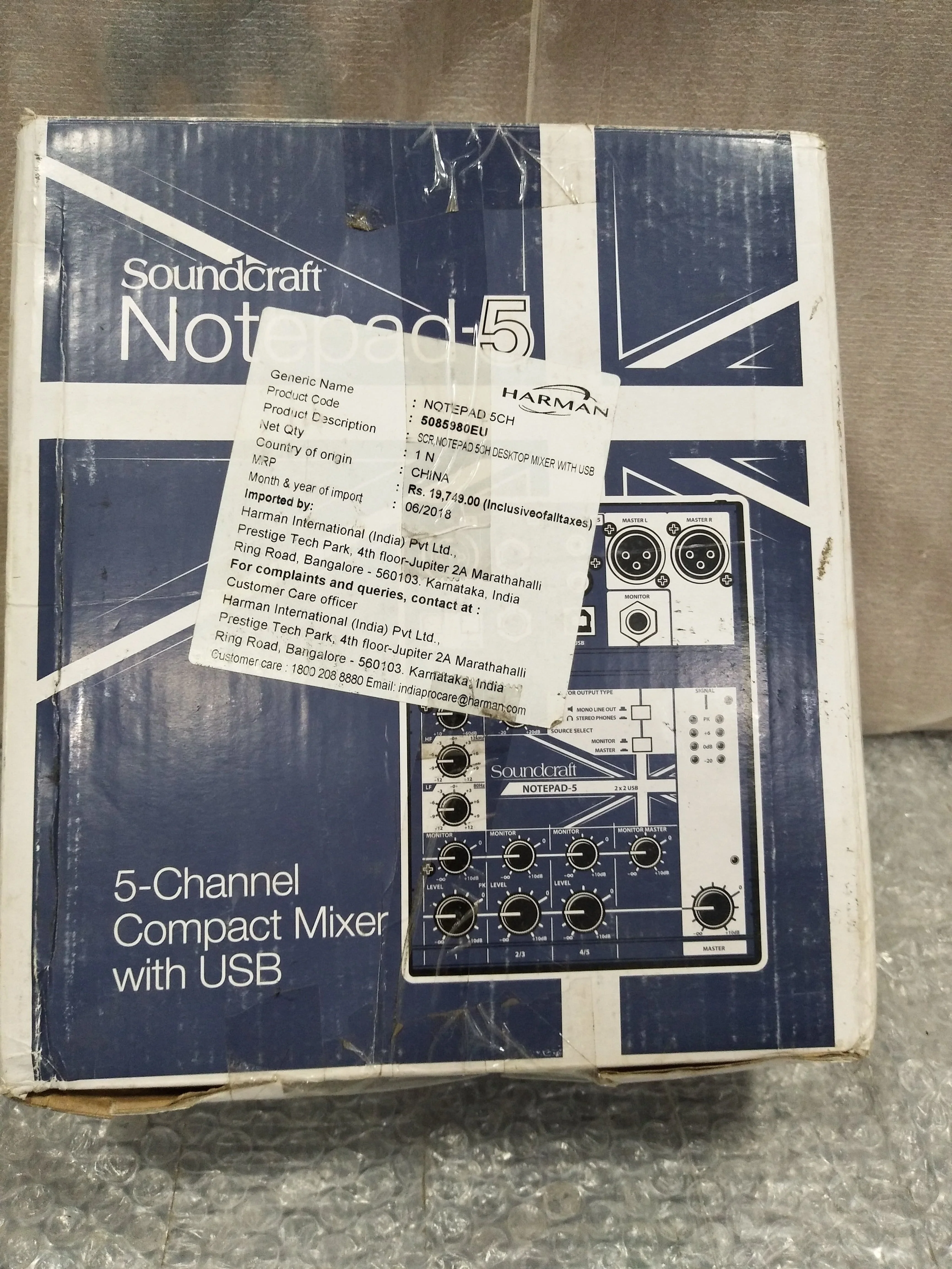 Soundcraft Notepad 5 5 Channel Desktop Analog Mixer with USB - Open Box - Image 7