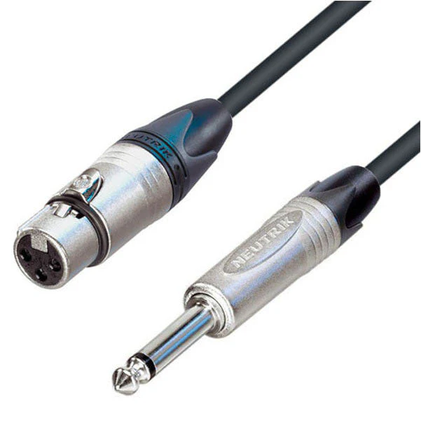 Spectra Cable -Neutrik Connectors 2 Meters Female XLR -1/4inch Jack Mono