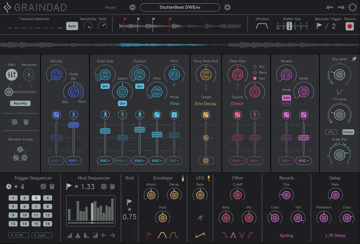 Sugar Bytes Graindad: Granular Synthesizer – Professional Audio Software & Plugin