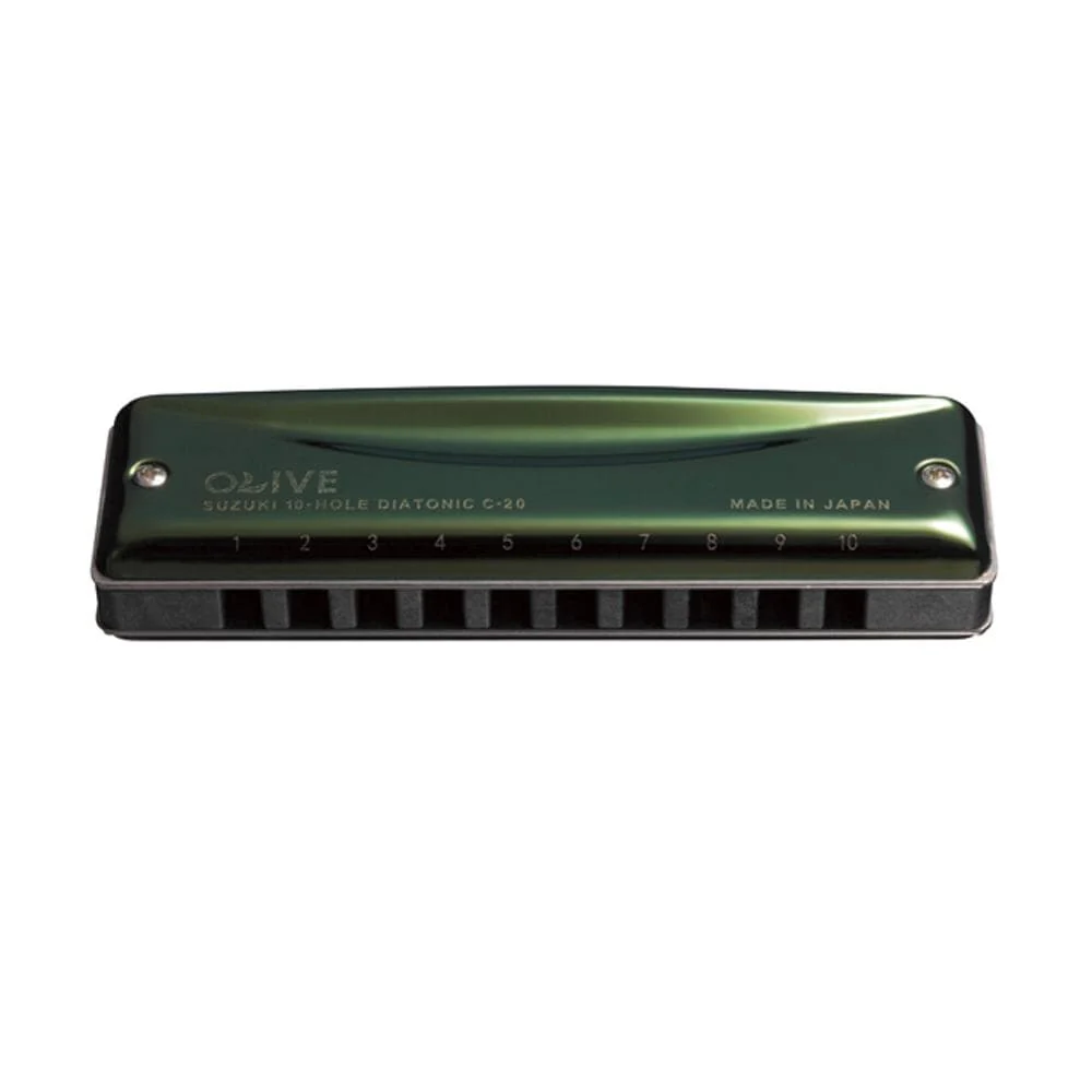 Suzuki Olive C 20 10 Hole Diatonic Harmonica - Image 2