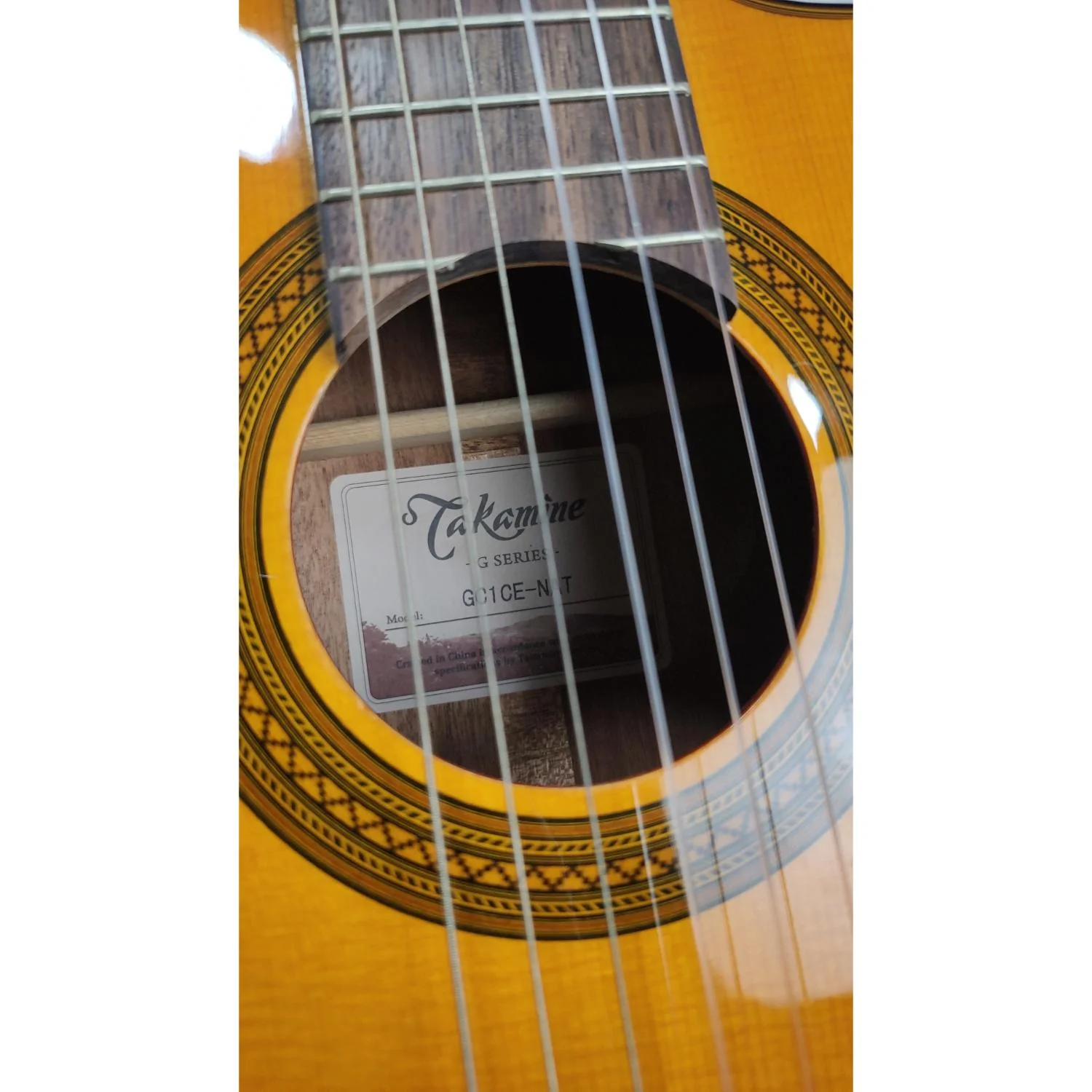 Takamine GC1CE Cutaway Nylon String Electro Acoustic Guitar - Natural  - Open Box - Image 2