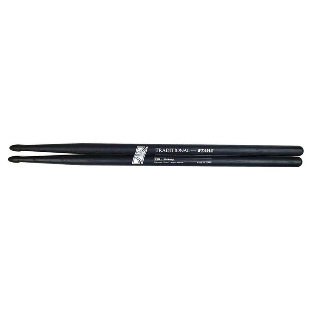 Tama Traditional Series American Hickory Drumstick - Matte Black - Matte Black -5B