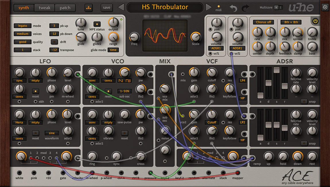 u-He Ace Semi-Modular Synthesizer – Professional Audio Software & Plugin