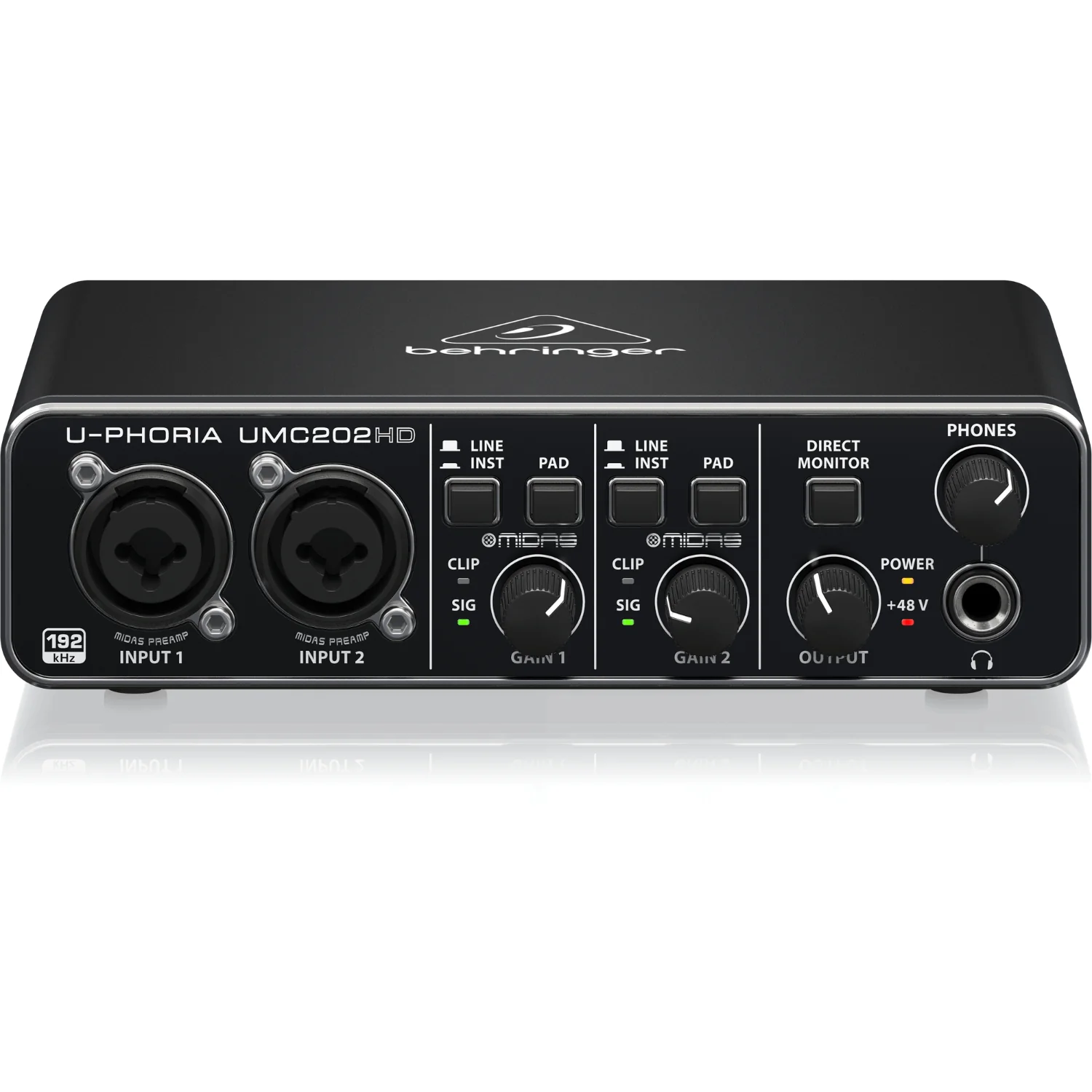 Behringer U-PHORIA UMC202HD Audio Interface with Midas Pre Amplifier - Image 3