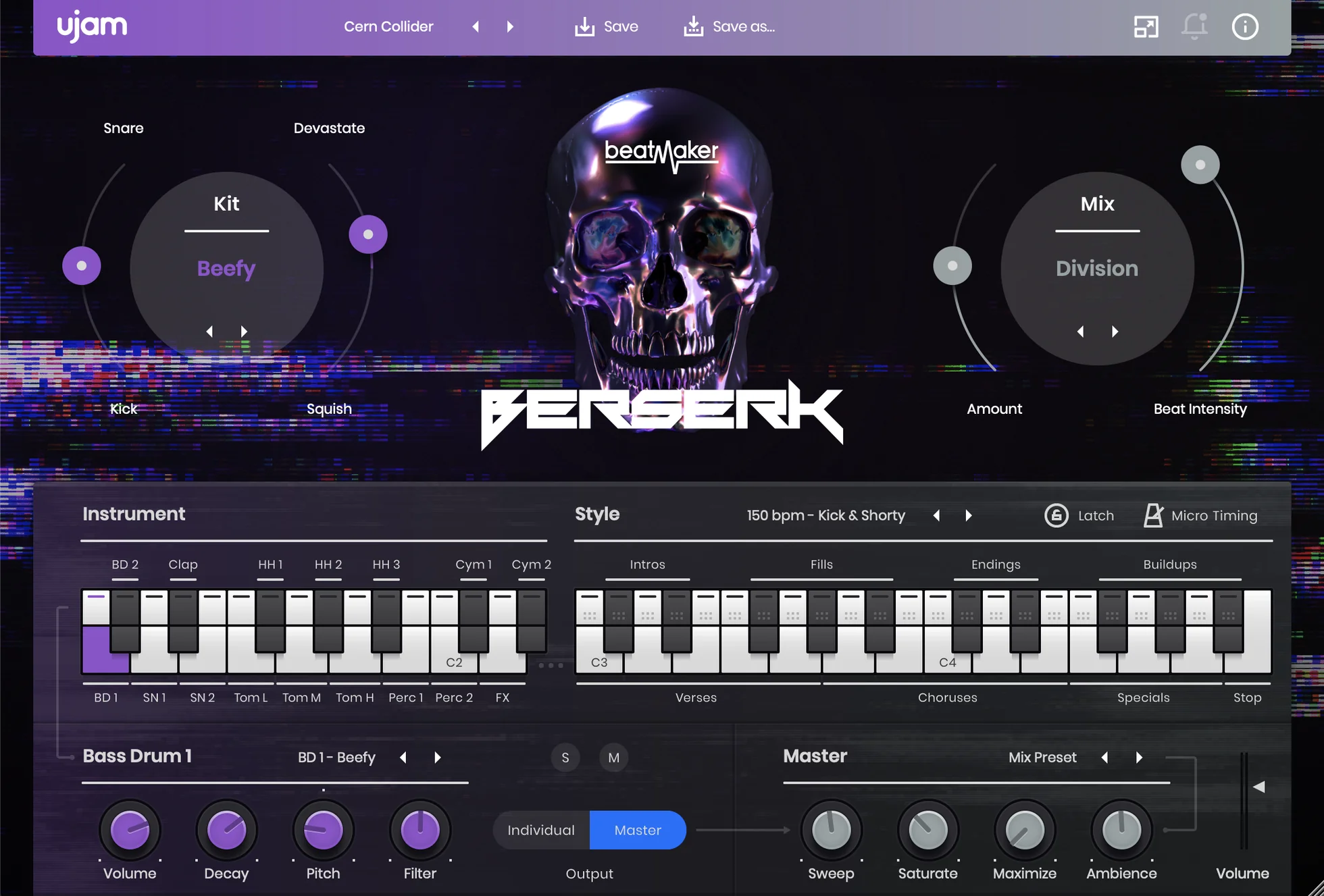 UJAM BERSERK: Drum Machine – Professional Audio Software & Plugin