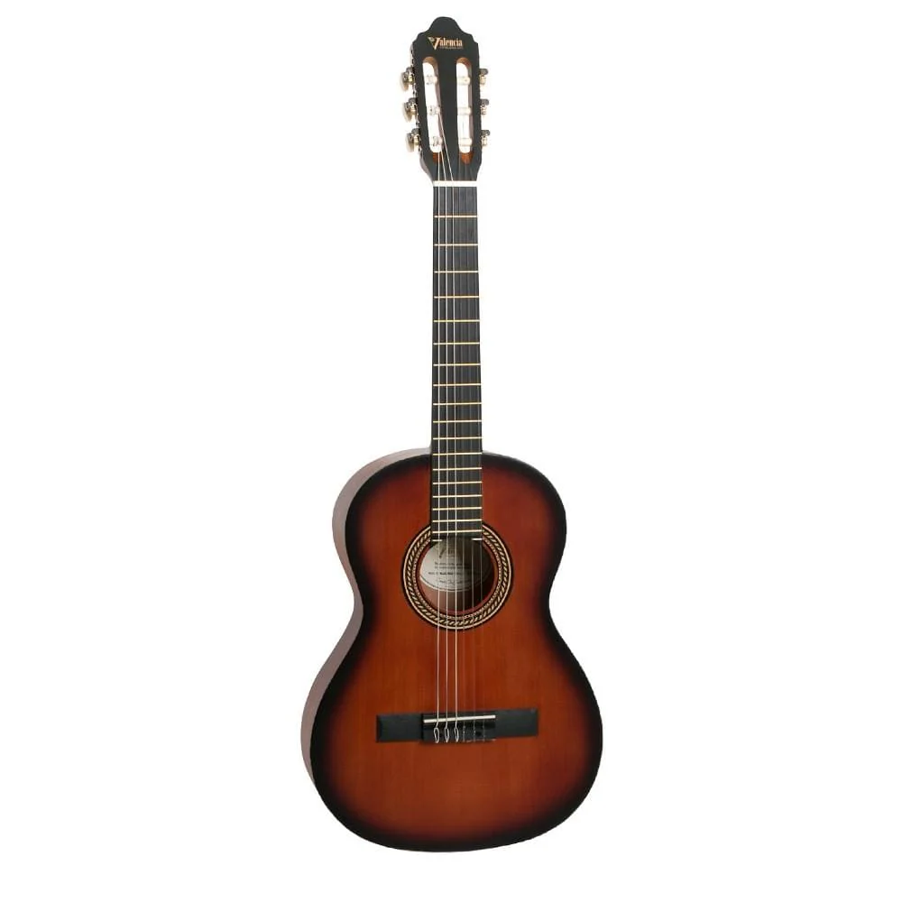 Valencia VC203 3/4 Size Transparent Satin Finish Classical Guitar - Open Box