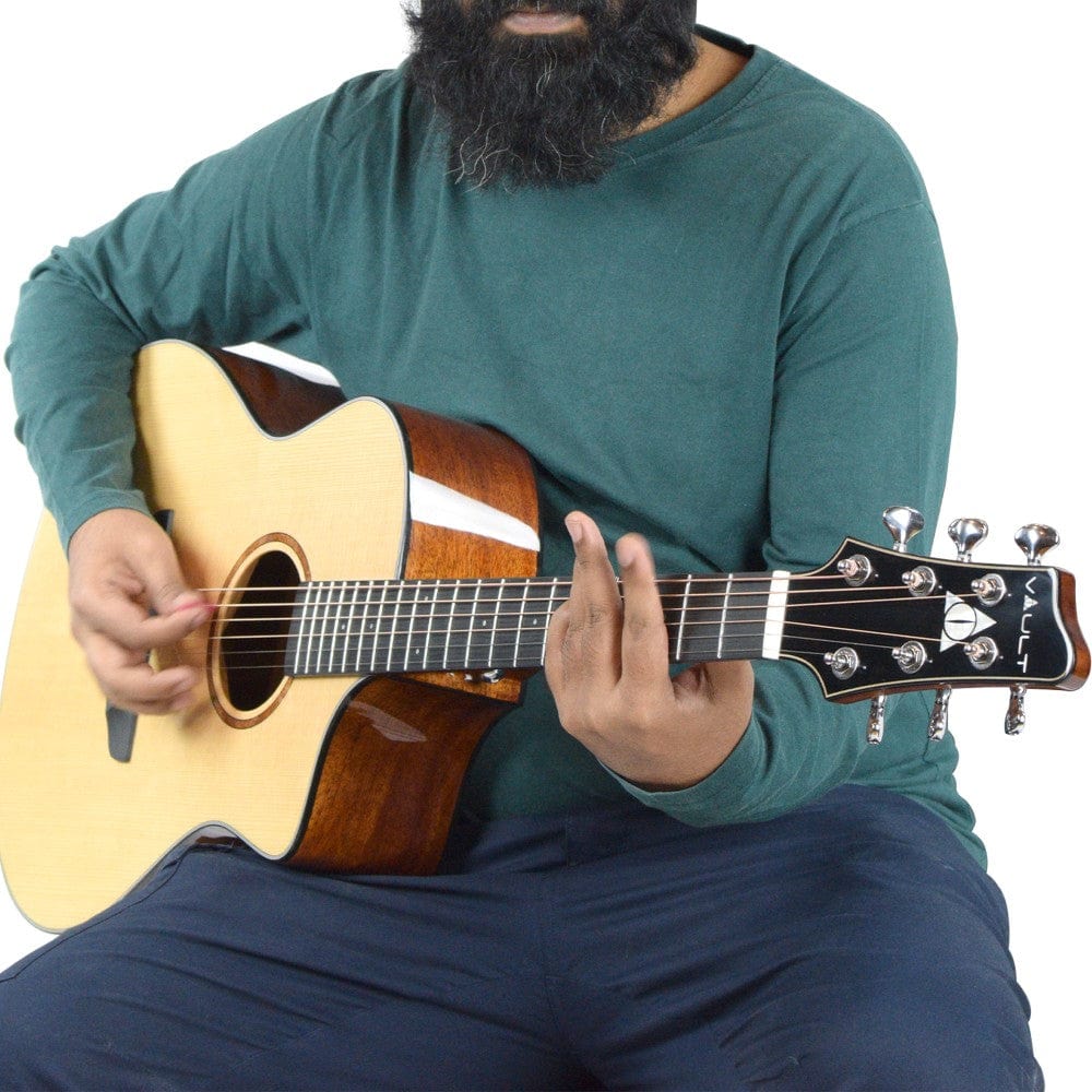 Vault Artisan Premium Acoustic Guitar with Solid Spruce Top and Solid Mahogany Back and Sides - Open Box - Image 14
