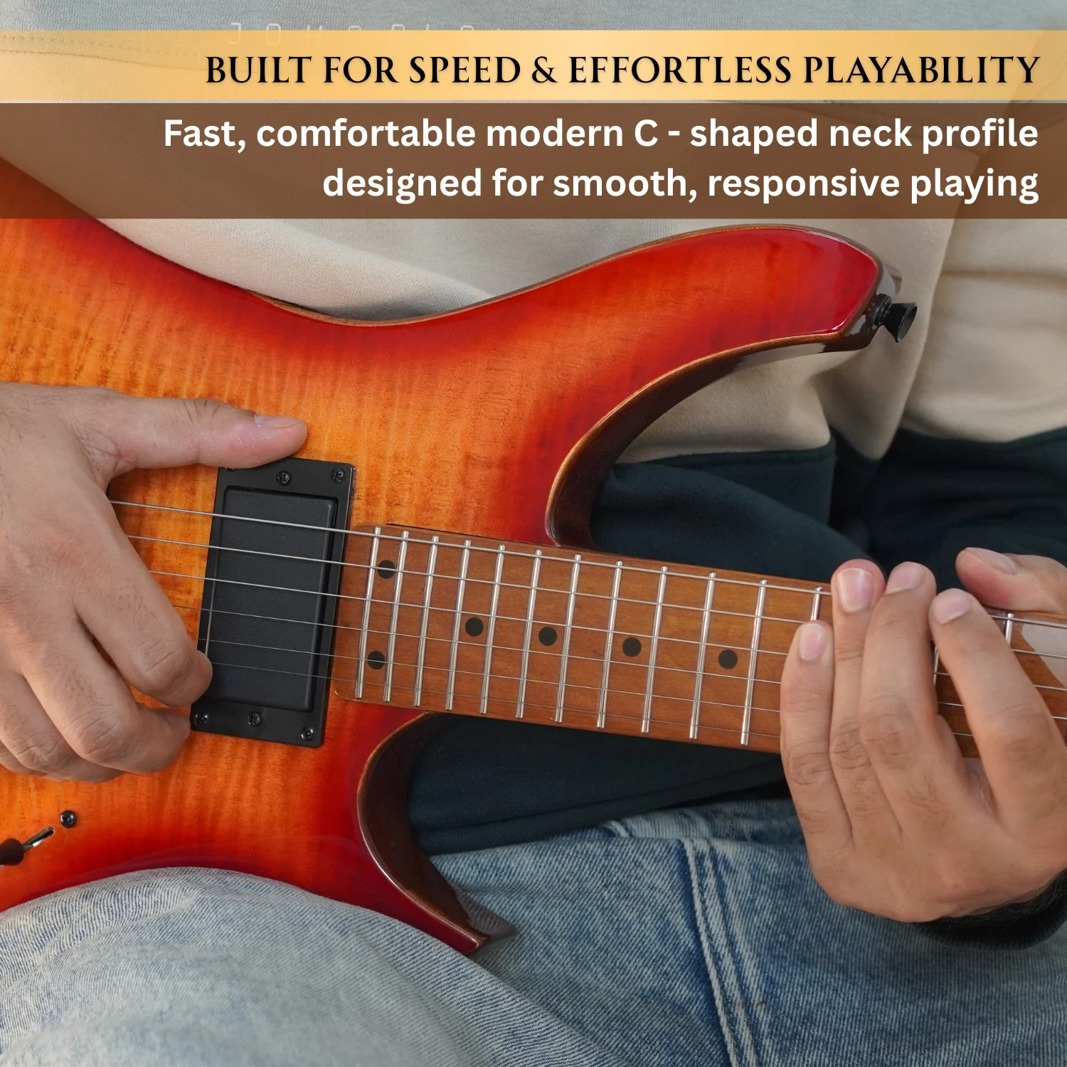Vault Artisan RG Premium Electric Guitar with Dual Alnico V Humbuckers and Roasted Maple Neck - Image 57