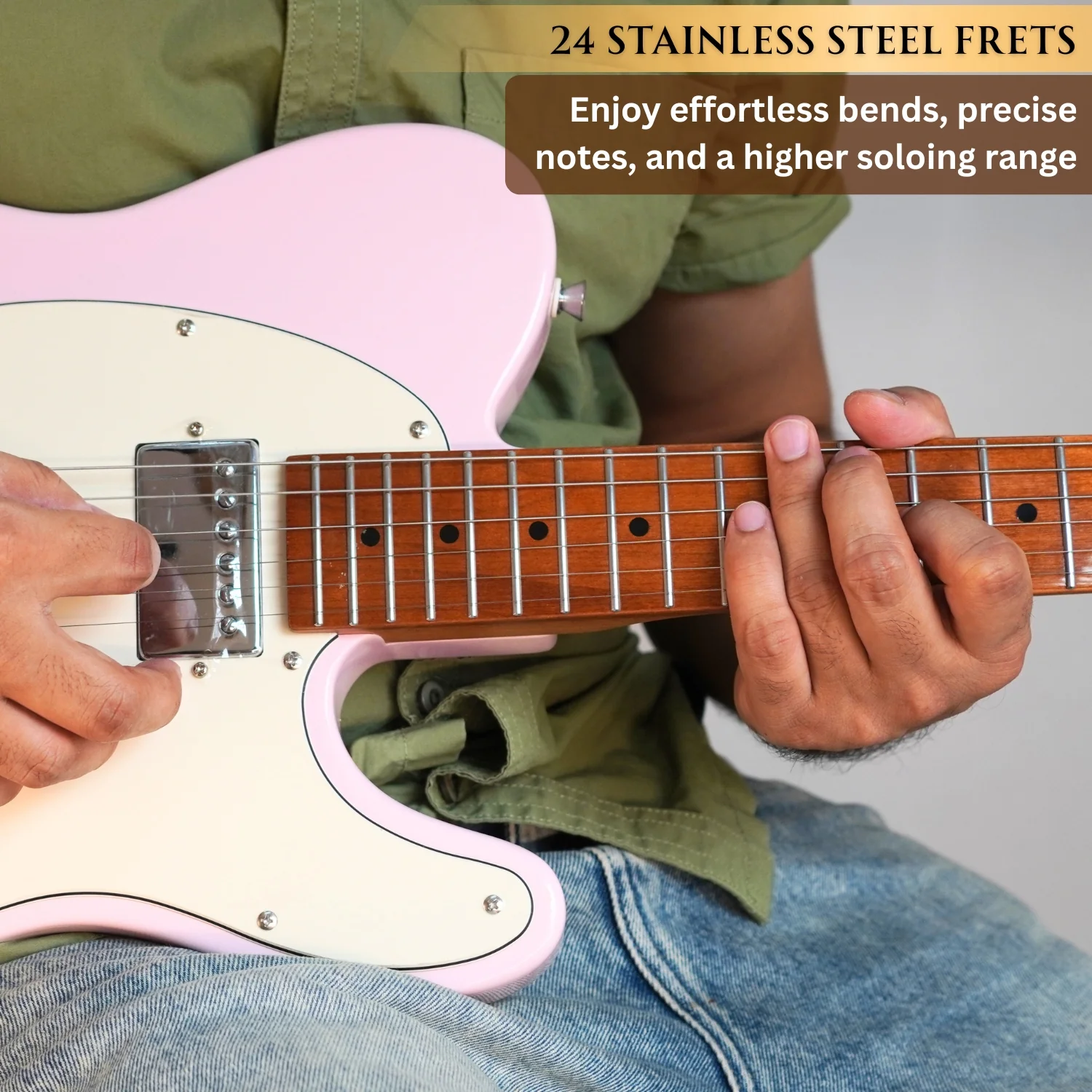 Vault Artisan TL Telecaster Style Electric Guitar with Premium Alnico V Pickups - Image 5