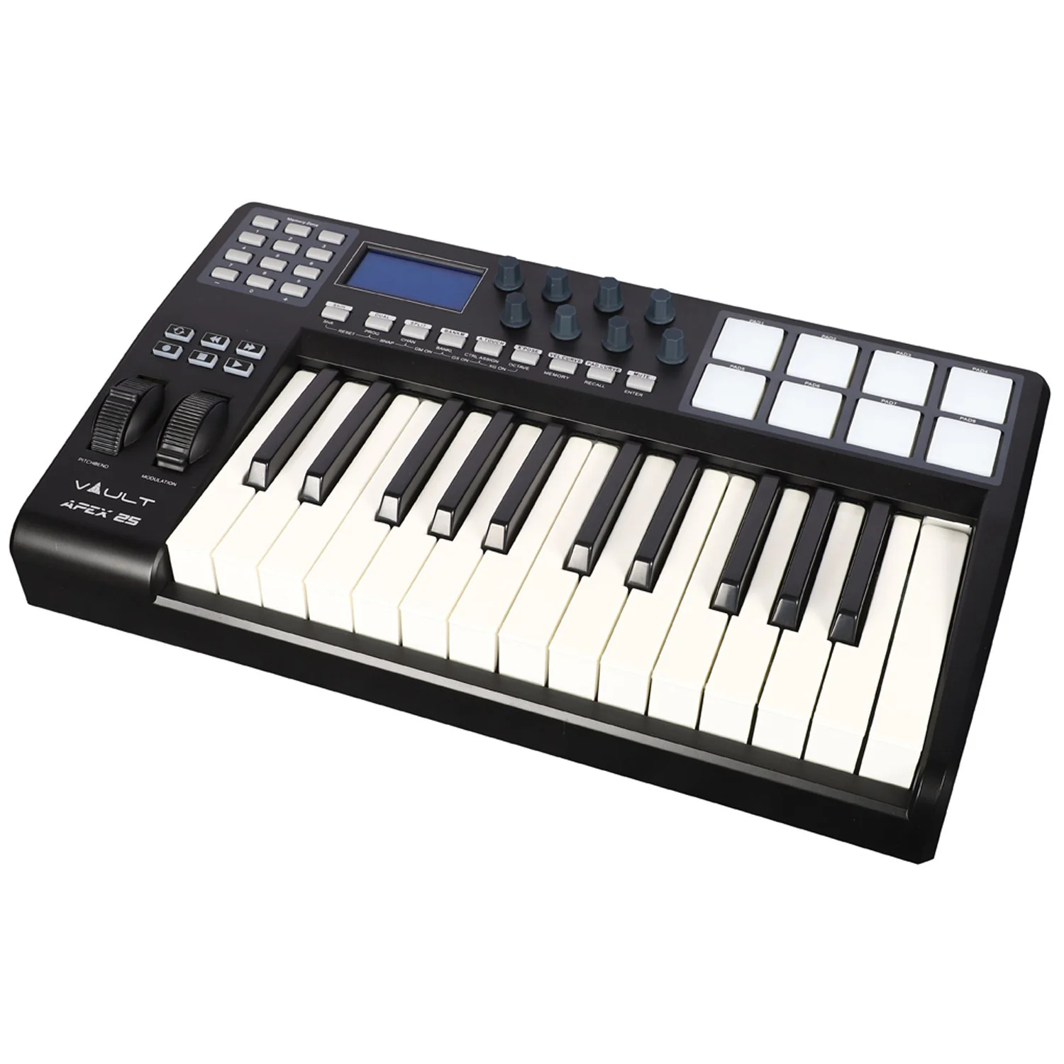 Vault APEX 25 USB MIDI Keyboard With RGB Pads - Includes Bitwig 8-Track - Image 2