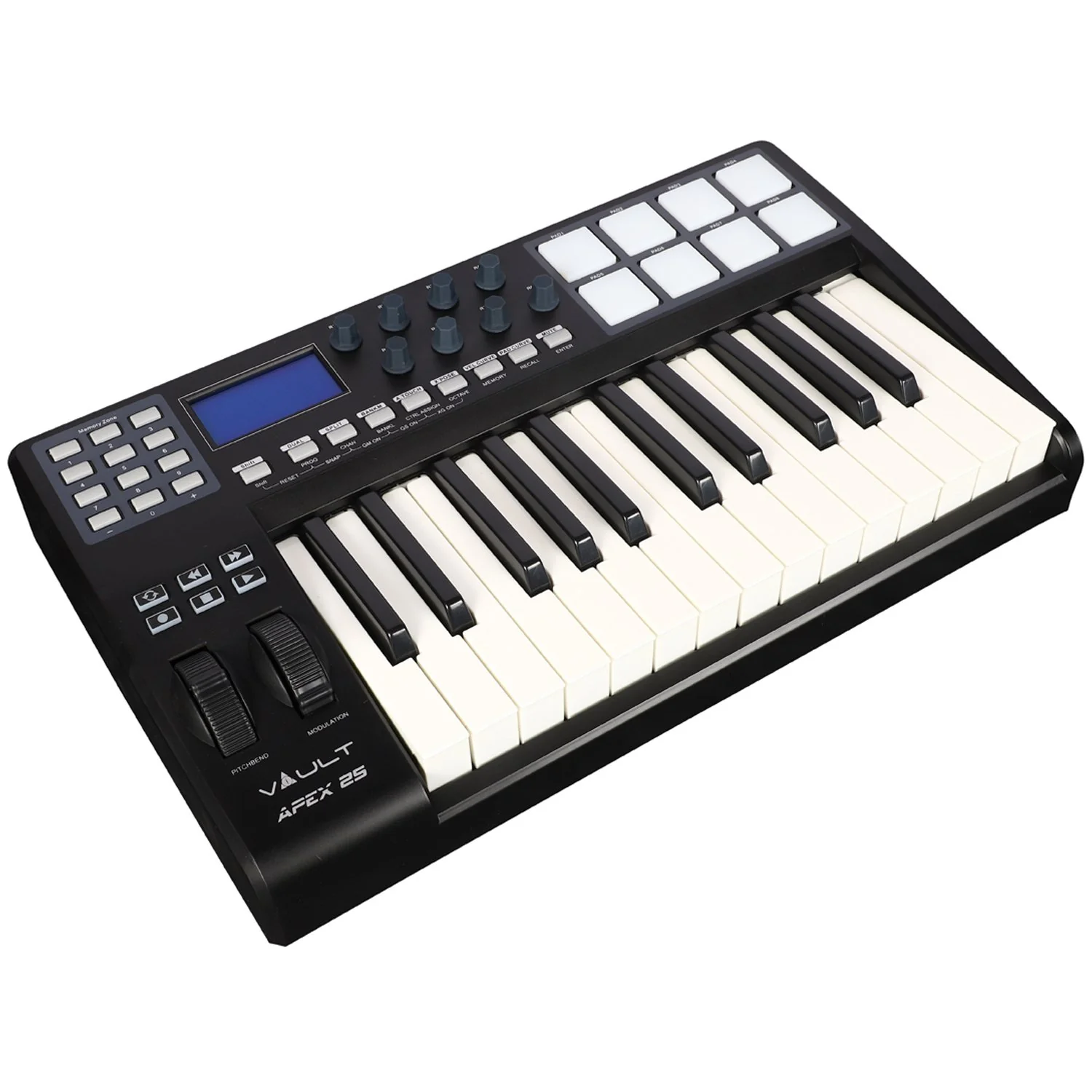 Vault APEX 25 USB MIDI Keyboard With RGB Pads - Includes Bitwig 8-Track - Image 3