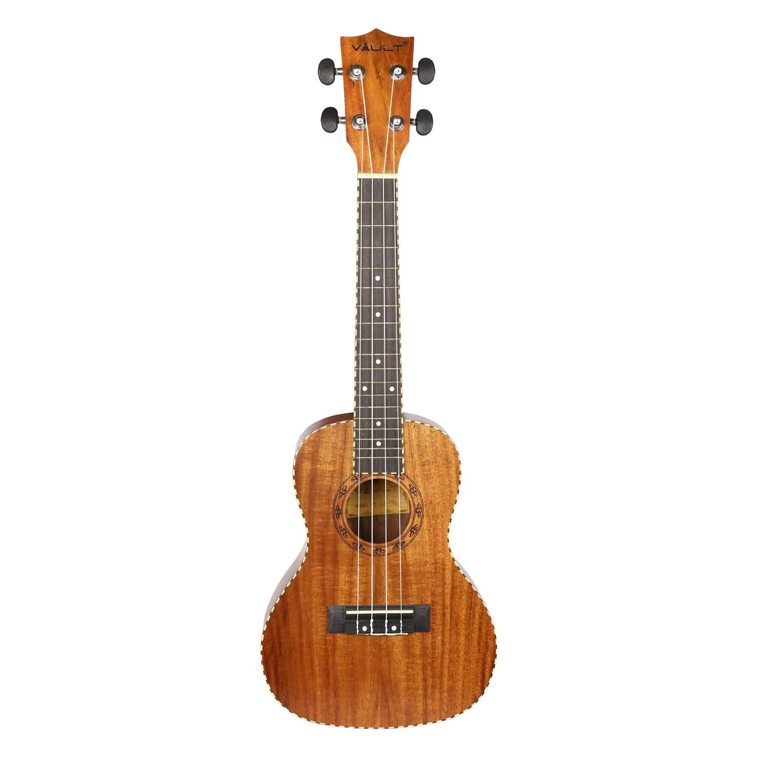Vault UK-190 Rosetta Koa Concert Ukulele With Hardshell Case, Polishing Cloth And Tuner - Image 3