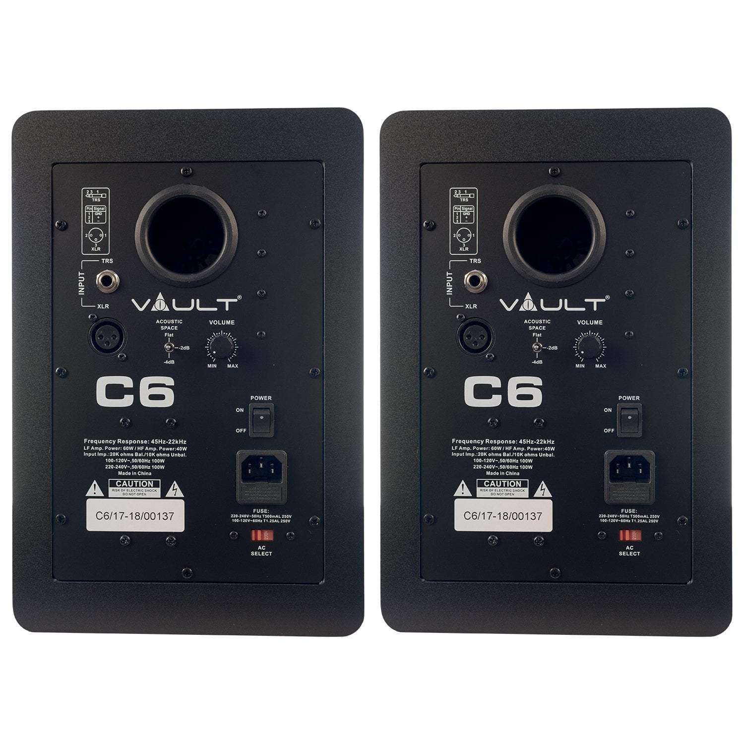 Vault C6 6" Powered Studio Monitors With Isolation Foam Pads - Pair with Vault Play True Wireless Earbuds - Image 6