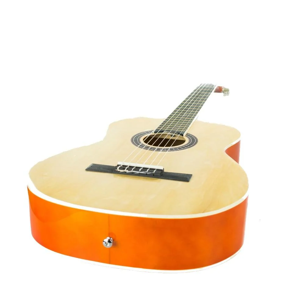 Vault CL-20 4/4 size Classical Guitar with Bag - Natural Gloss - Image 17