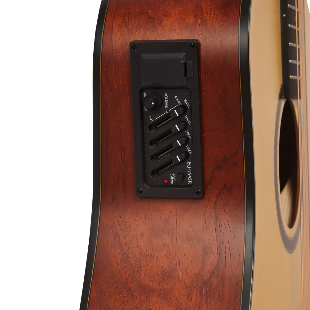 Vault DA25CE Dreadnought Shape Electro- Acoustic Guitar with Bubinga Back and Sides - Open Box - Image 4