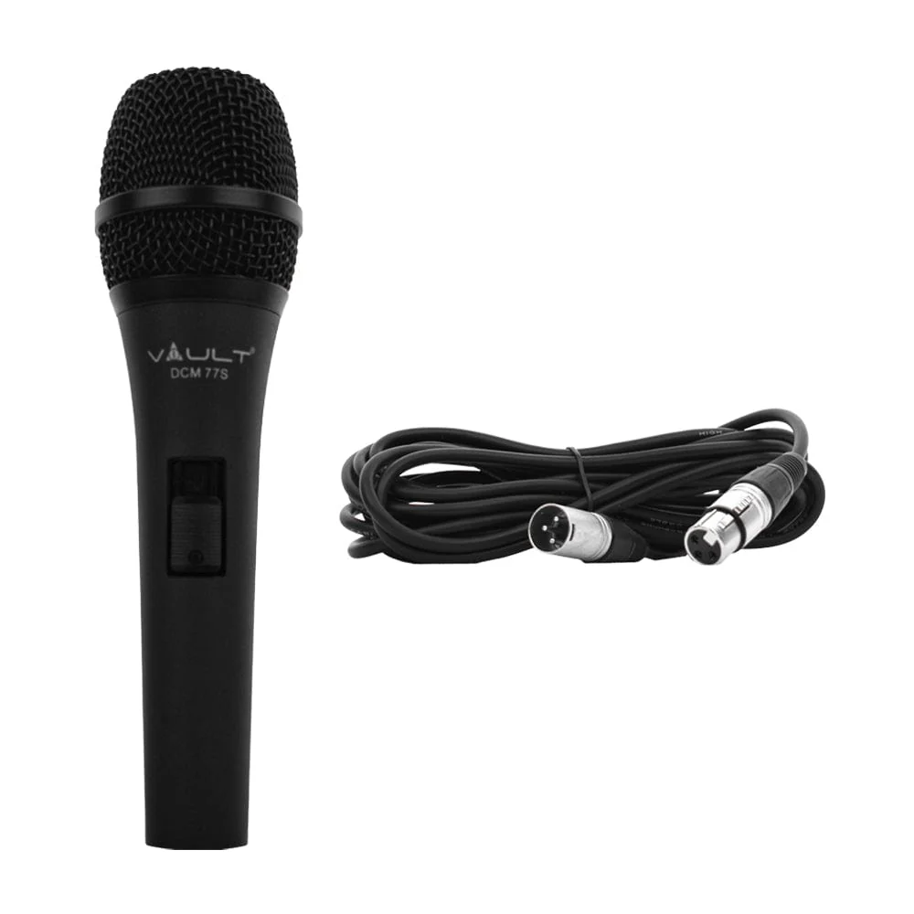 Vault DCM-77S Dynamic Cardioid Microphone with Switch and XLR Cable - Open Box - Image 5