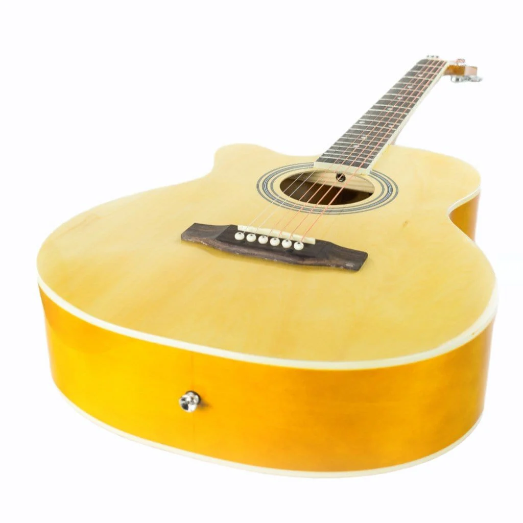 Vault EA20 Guitar Kit with Learn to Play Ebook, Bag, Strings, Straps, Picks, String winder & Polishing Cloth - 40 inch Cutaway Acoustic Guitar - Image 36