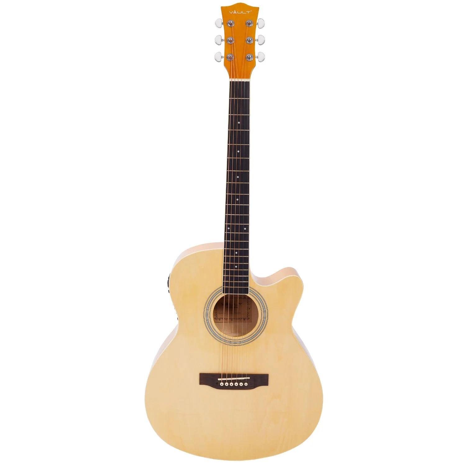 Vault EA20 Guitar Kit with Learn to Play Ebook, Bag, Strings, Straps, Picks, String winder & Polishing Cloth - 40 inch Cutaway Acoustic Guitar - Image 57