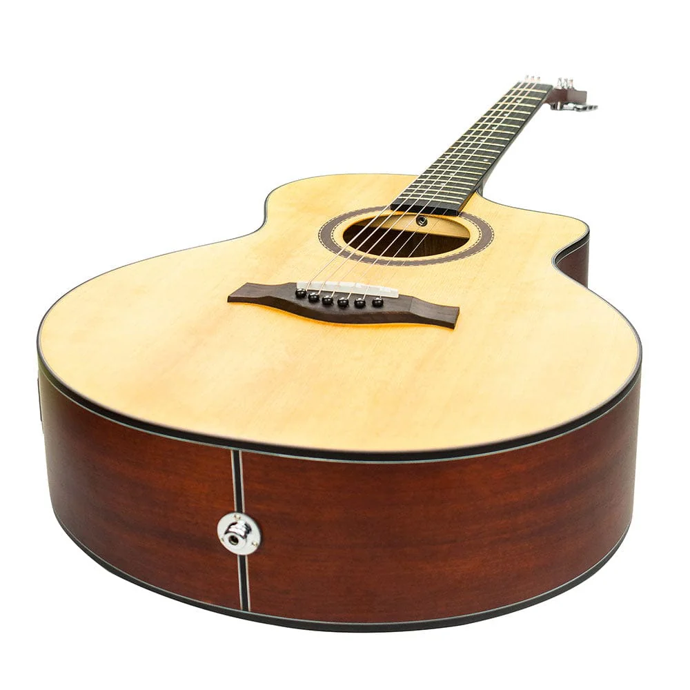 Vault EA40 41 inch Premium Solid Spruce-Top Cutaway Acoustic Guitar - Image 13