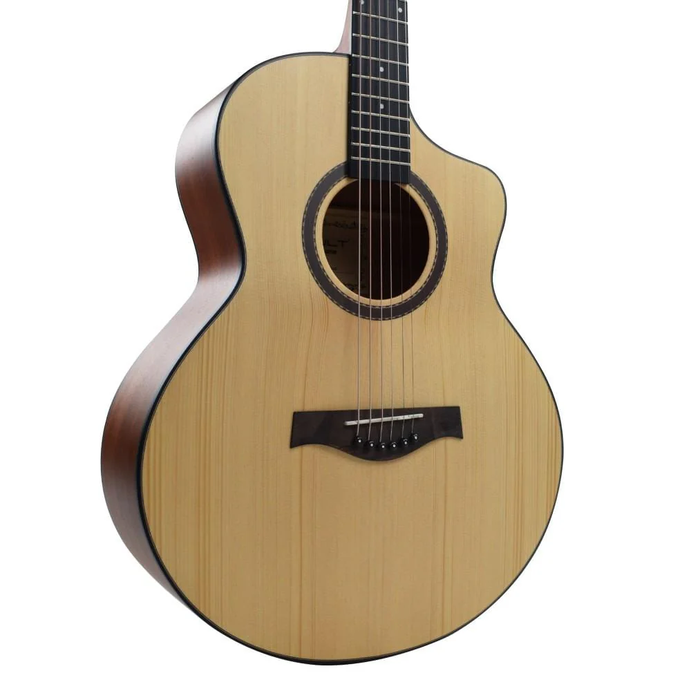 Vault EA40 41 inch Premium Solid Spruce-Top Cutaway Acoustic Guitar - Image 24