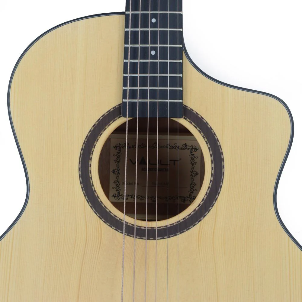 Vault EA40 41 inch Premium Solid Spruce-Top Cutaway Acoustic Guitar - Image 66