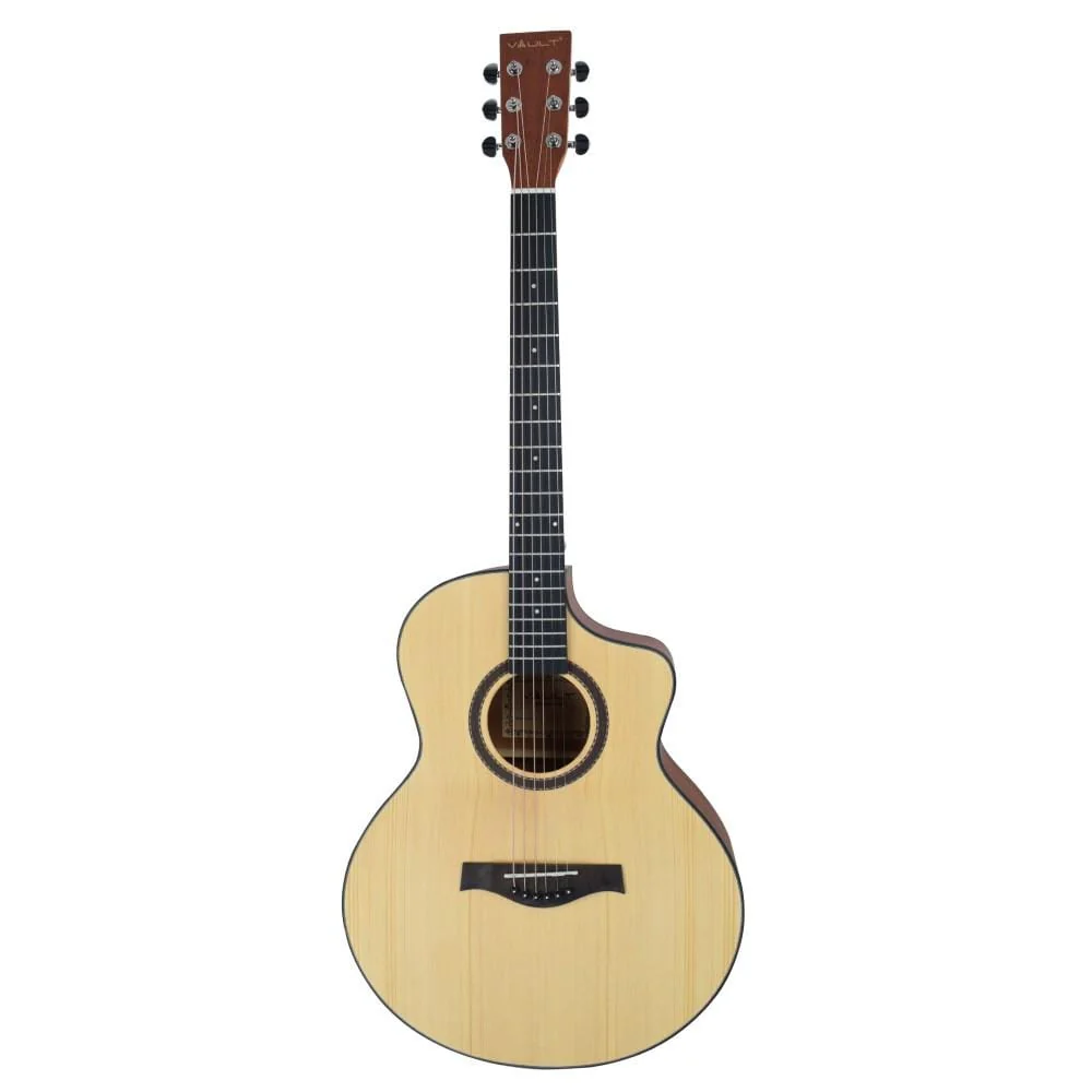 Vault EA40 41 inch Premium Solid Spruce-Top Cutaway Acoustic Guitar - Image 71