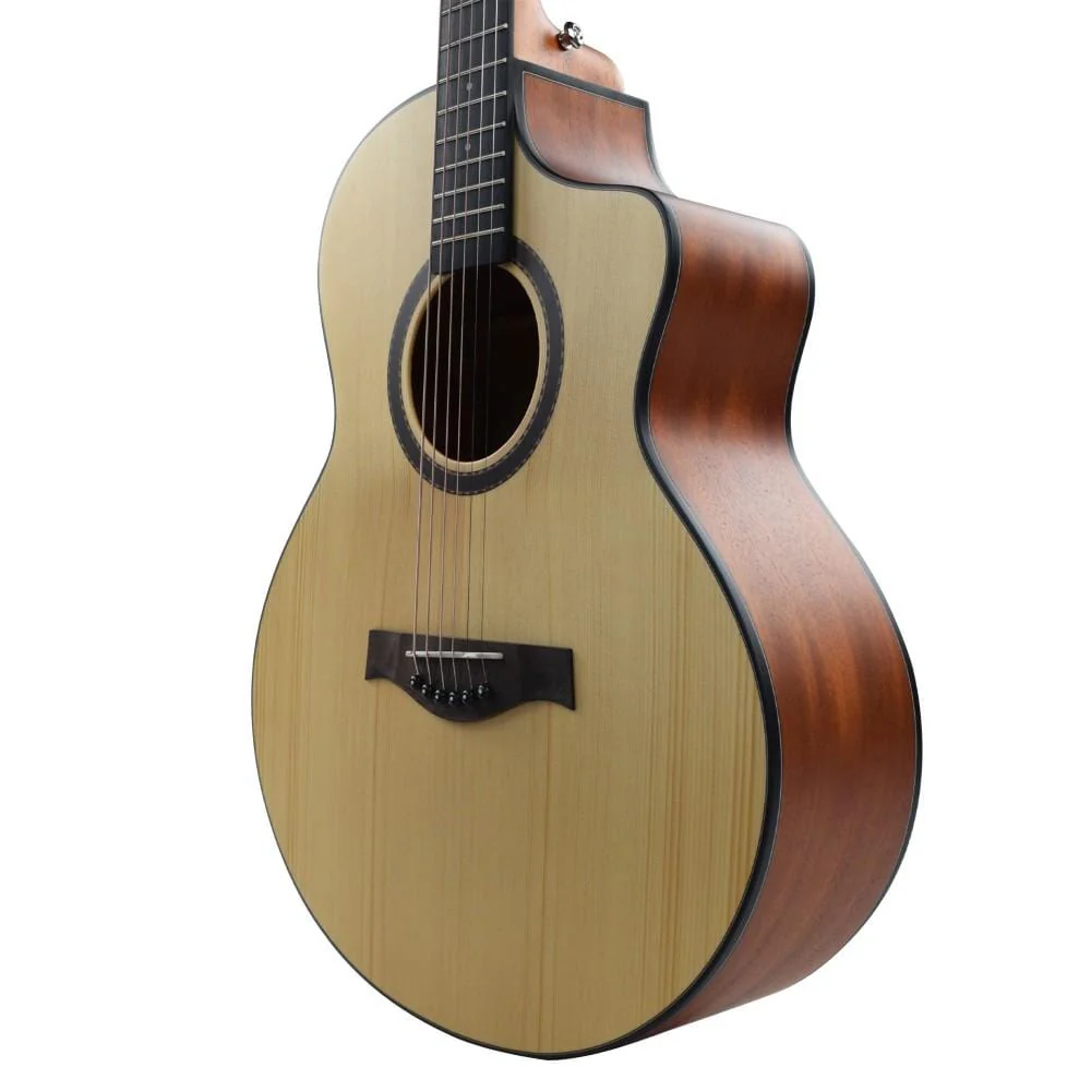Vault EA40 41 inch Premium Solid Spruce-Top Cutaway Acoustic Guitar - Image 81